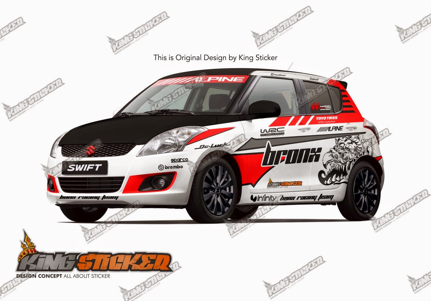 CUTTING STICKER SUZUKI SWIFT King Sticker Bali