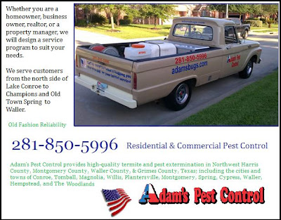 Call Adam's Home Pest Control  281-850-5996 today for fast, friendly service in Magnolia TX.