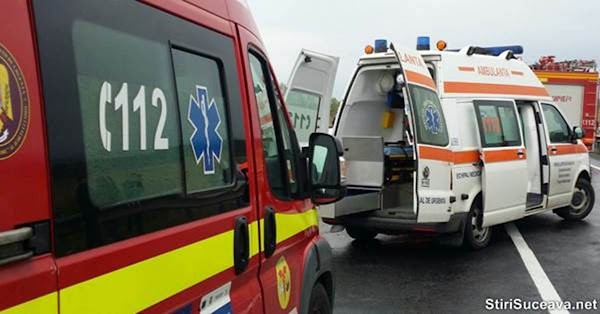 Ambulanțe intervenție accident rutier
