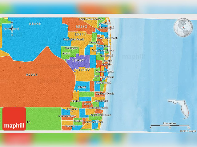 West Palm Beach Zip Code Map