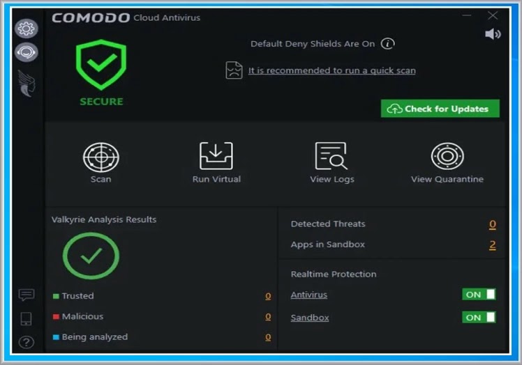 Comodo Cloud Antivirus :  Προστασία από τους ιούς σε πραγματικό χρόνο