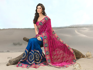 Embroidered Sarees Designs 2013