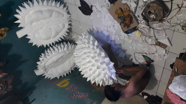Maskot durian 3D styrofoam
