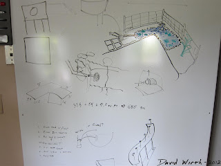 pond desigh, whiteboard, pump diagram, backyard concrete pond