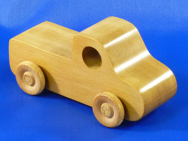 Right Front - Handmade Wooden Toy Truck - Play Pal - Pickup Truck