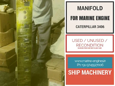 manifold, water cool, caterpillar, engine, generator, propulsion, used, recondition, ship, boat, machinery
