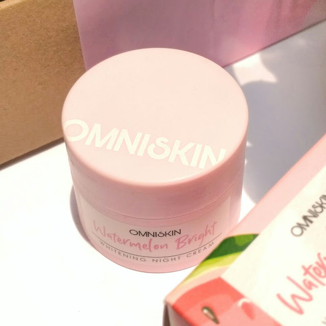 Review Omniskin Watermelon Bright Whitening Night Cream