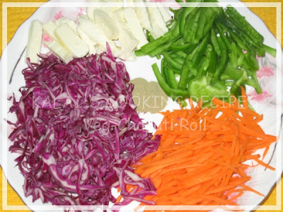 Vegetable Paneer Chapathi Roll 