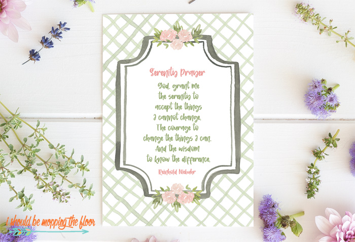 Free Printable Serenity Prayer