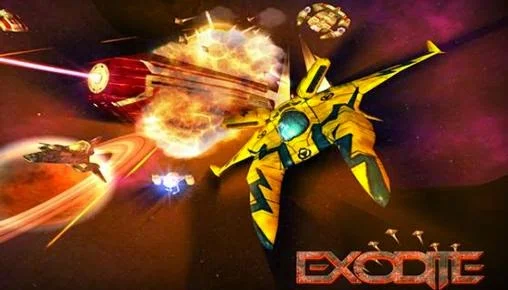 Screenshots of the Exodite Space action shooter for Android tablet, phone.
