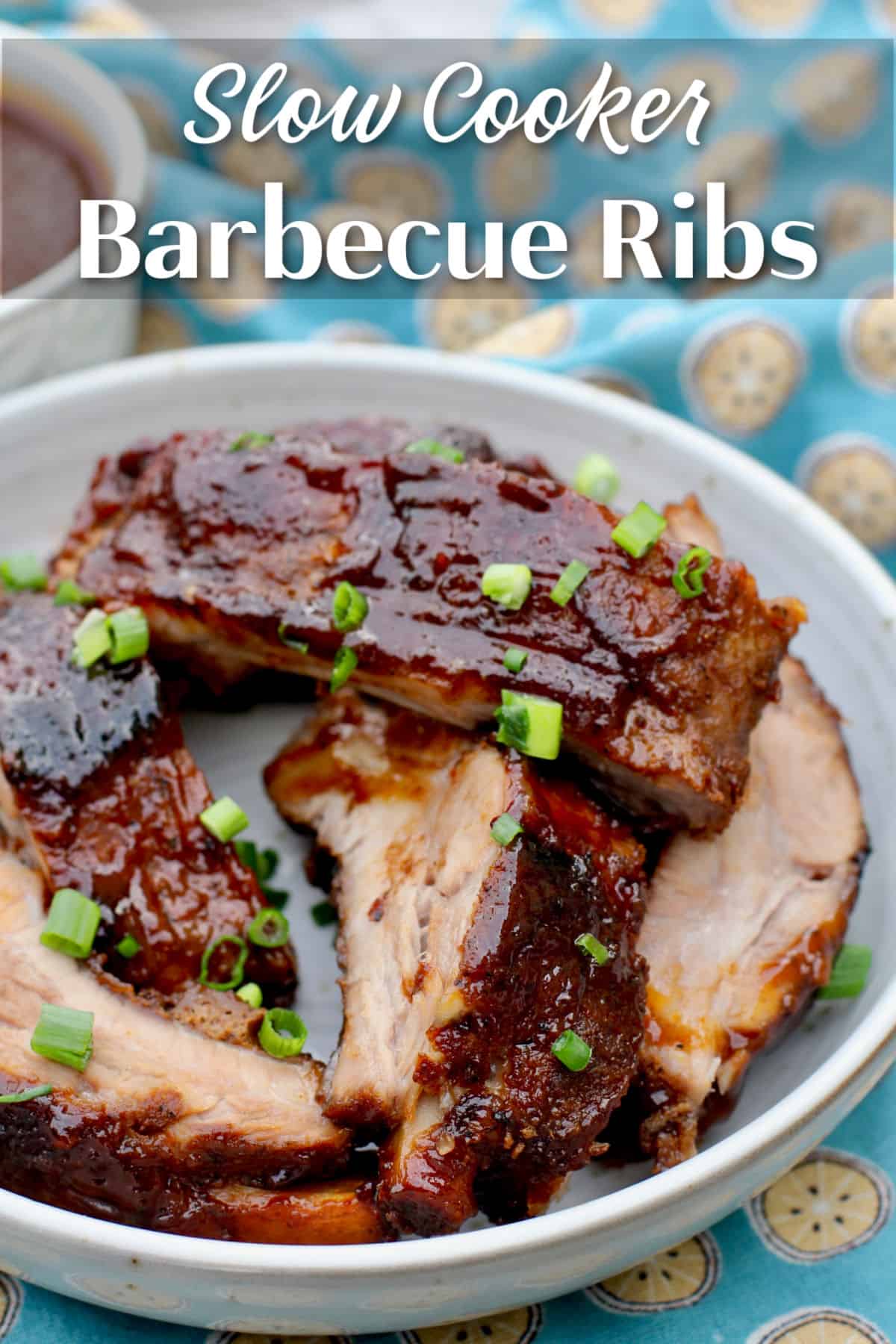 Slow Cooker Baby Back Ribs in a bowl.