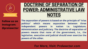 Doctrine of separation of powers