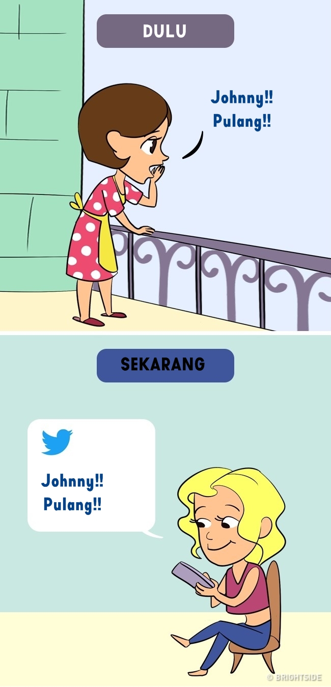 11 Meme Ilustrasi Dulu VS Sekarang Ini Buktikan Gaya Hidup Berubah