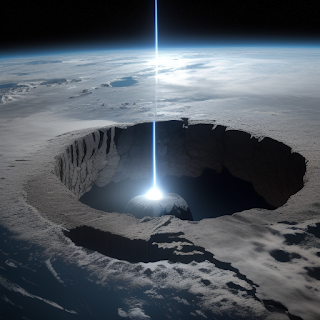 Simulation of an asteroid impact on Earth