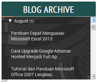 Cara Memasang Scroll Arsip/Archive Blog Dengan Mudah