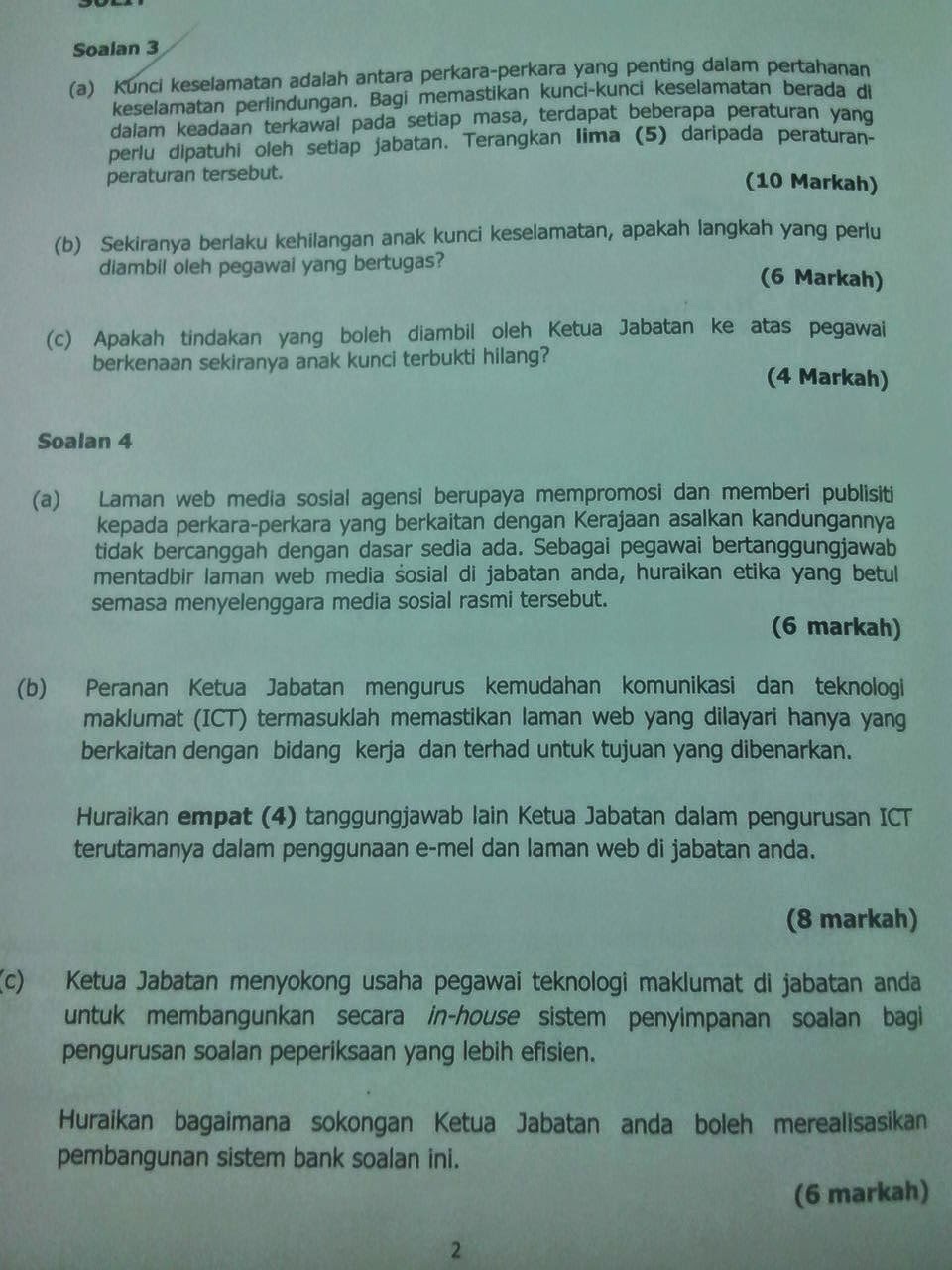 Contoh soalan KPSL N27 tahun 2013 bahagian 2 - KhatyAiman