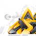 Digital 3D Arrow Graffiti Alphabet " Black-Yellow "
