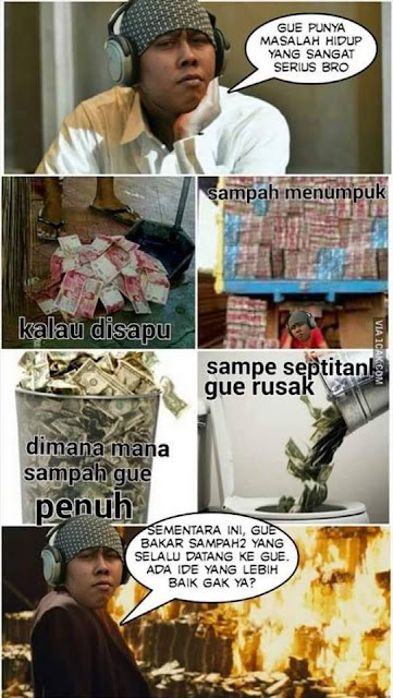 Meme orang sok kaya