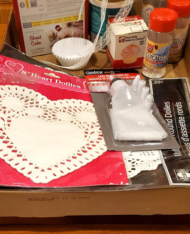 everything needed to make a wedding dress with cupcakes ingredients