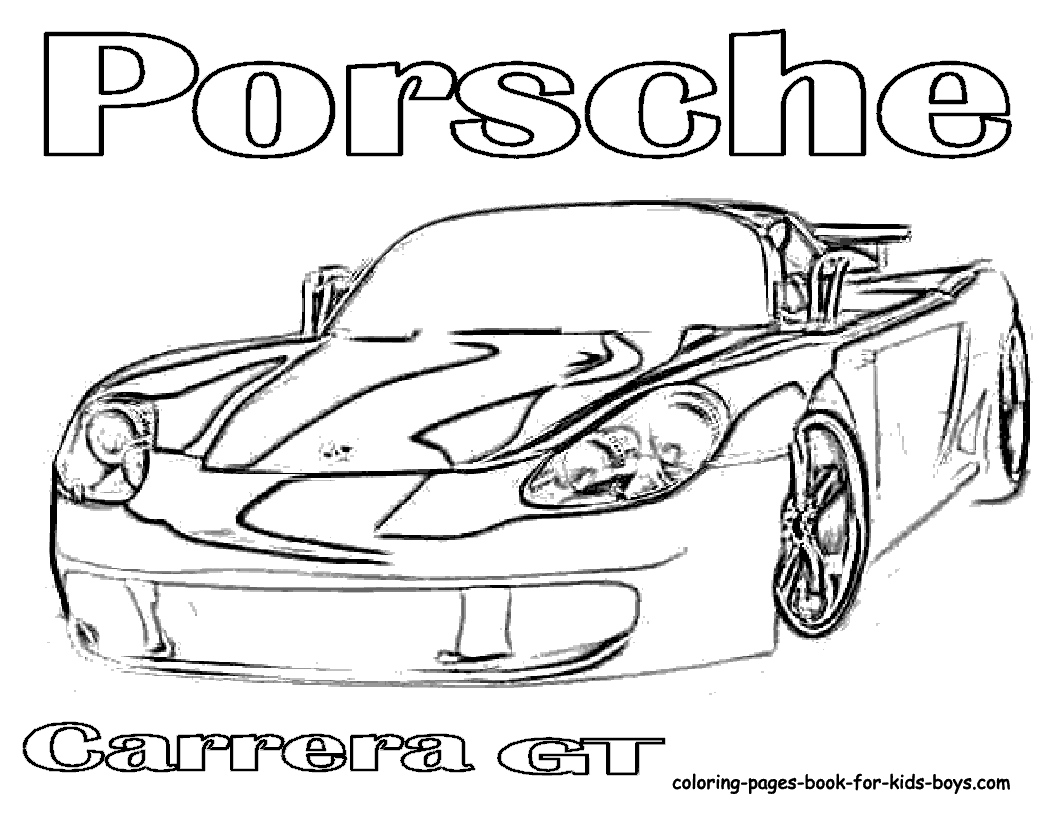 Free Porsche Carrera GT coloring page 03 cb2 full CPBKB