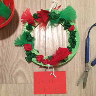 Stop Here Santa Christmas Wreath Kids Craft