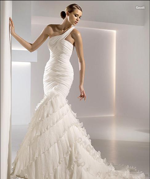 One Shoulder Wedding Dresses 2012