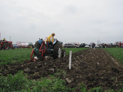 First Ontario Queen of the Furrow Lynda Prong plows at the 2010 IPM