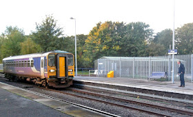 A passenger waiting at Brigg railway station to board a train bound for Grimsby and Cleethorpes - picture on Nigel Fisher's Brigg Blog