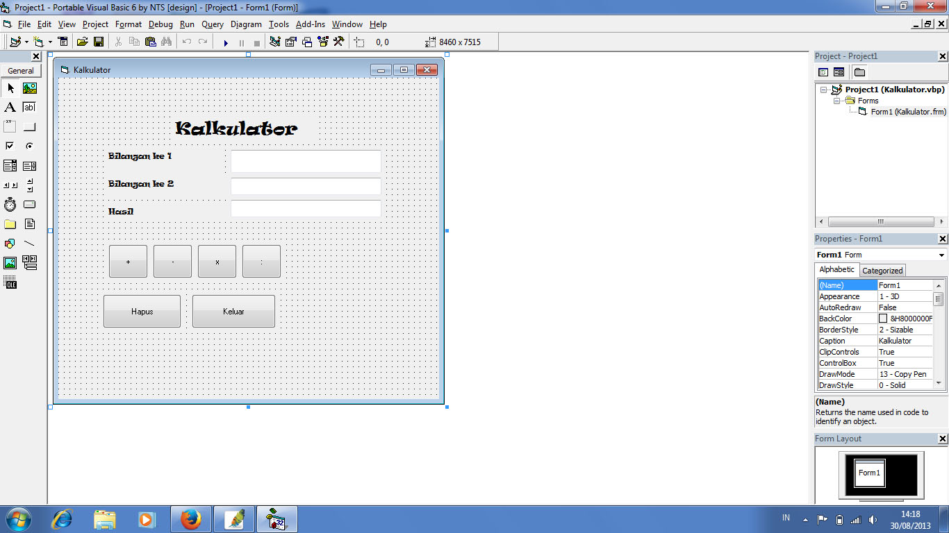 Contoh Program Sederhana Visual Basic 2010 Beserta