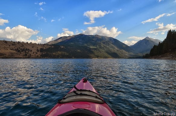 evening kayak on Wallowa Lake