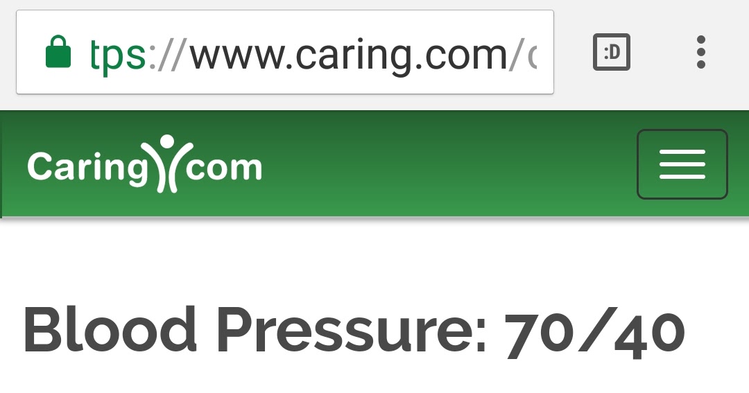 Healthy Living 123 Since 07 健康生活123 Very Low Blood Pressure What A Blood Pressure Reading Of 70 40 Means