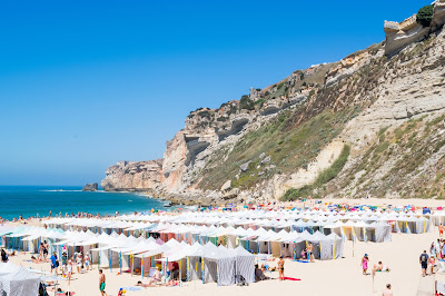 A view of the beach