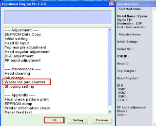 Cara Reset Printer Epson T13 Blinking