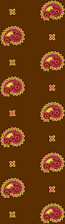 Paisley Dupatta in maroen skaduwee
