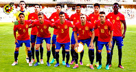 SELECCIÓN DE ESPAÑA Sub-21 - Temporada 2016-17 - Kepa, Bellerín, Vallejo, Marco Asensio, Meré y Williams; Óliver Torres, Marcos Llorente, José Luis Gayá, Gerard Deulofeu y Denis Suárez - ESPAÑA Sub21 5 (Denis Suárez, Marco Asensio 2, Munir 2) ESTONA Sub21 0 - 10/10/2016 - Campeonato de Europa Sub21, fase de clasificación - Pontevedra, estadio Pasarón - España queda 2ª de su grupo y tendrá que superar otra eliminatoria para llegar a la fase final del Europeo