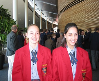 Here's us at Speech Day in year nine.