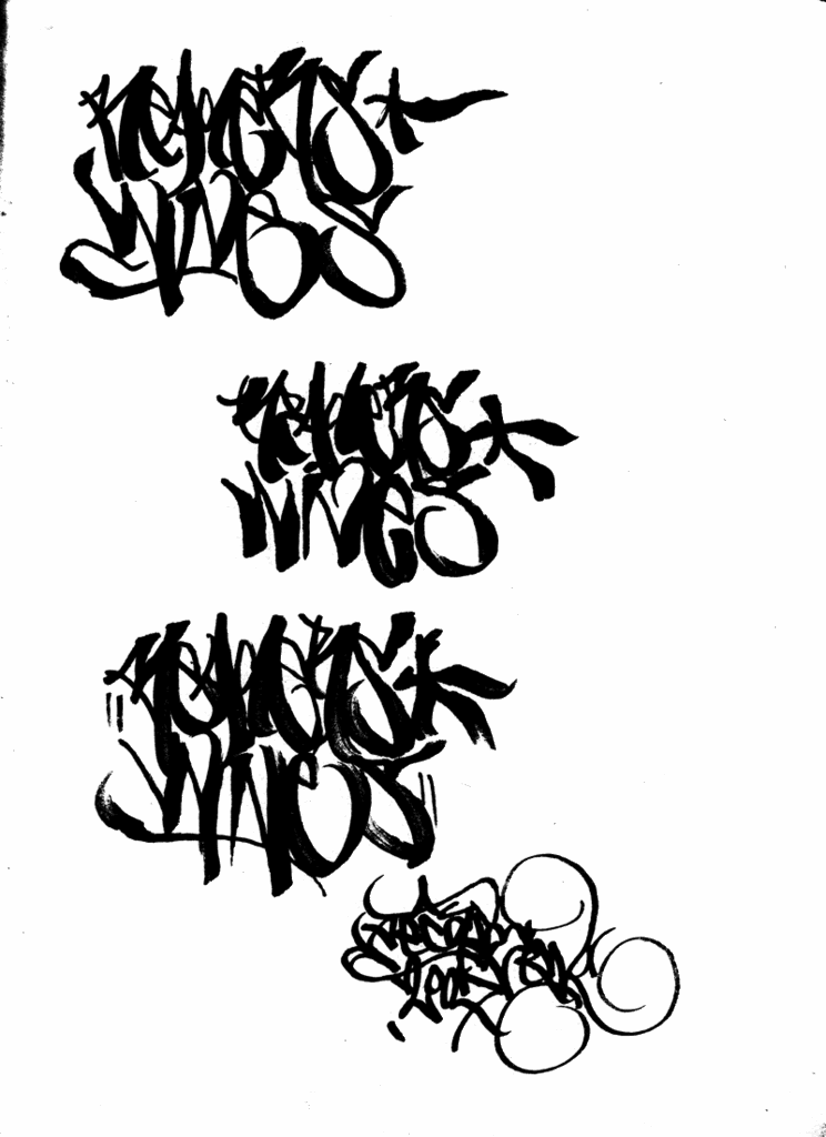 Graffiti Alphabet Black Tribal Readers Wives Collective