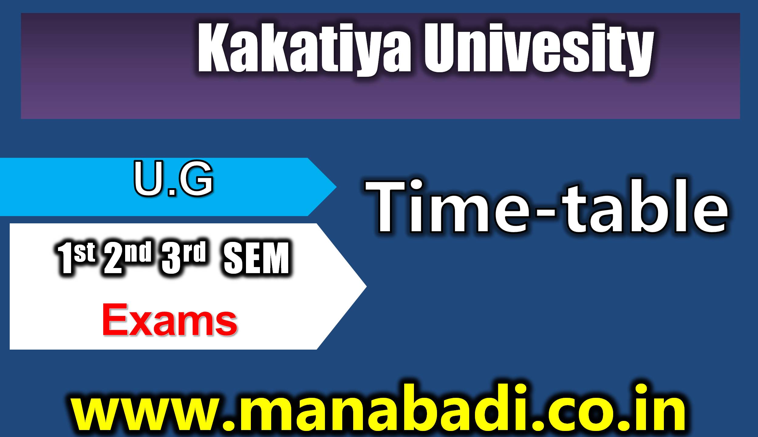 Kakatiya University Re scheduled UG Supply 1st, 2nd and 3rd year Practical and Internal Exam 2023 Time-Table