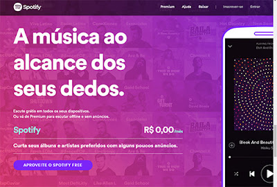 Spotify traz a amúsica ao alcance dos seus dedos