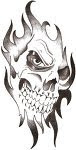 Picture Of Skull Tribal Tattoo Designs   