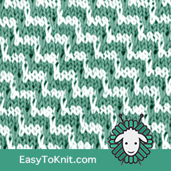 Slip Stitch Knitting 10: Zig Zag | Easy to knit #knittingstitches #knittingpattern