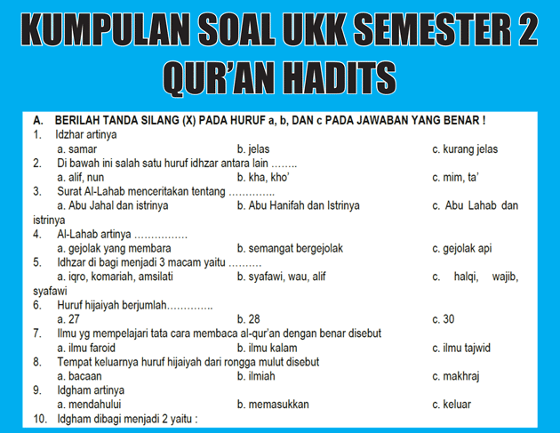 Silabus Al-Quran Hadist Kelas 7 Semester Genap : Ki Kd Al Qur An Hadits Mts Kurikulum 2013 ...