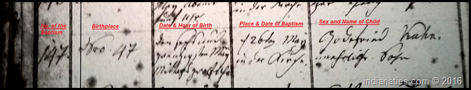 Baptismal Record, Ruhlkirchen Catholic Church, Hessen, Gottfried Kuhn, 26 May 1835