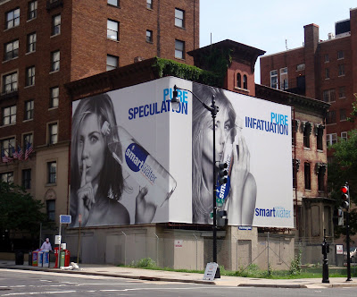 My favorite billboard at the moment is the Smartwater Jennifer Aniston 