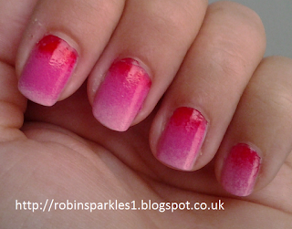 pink ombre gradient nails nail art