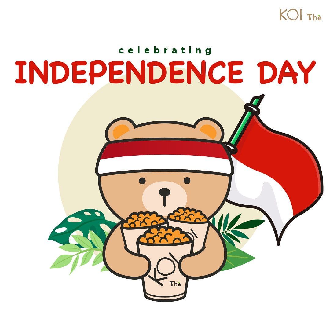 Promo KOI THE INDEPNEDCE DAY Special 3 Cups Drink Combo only IDR 78K