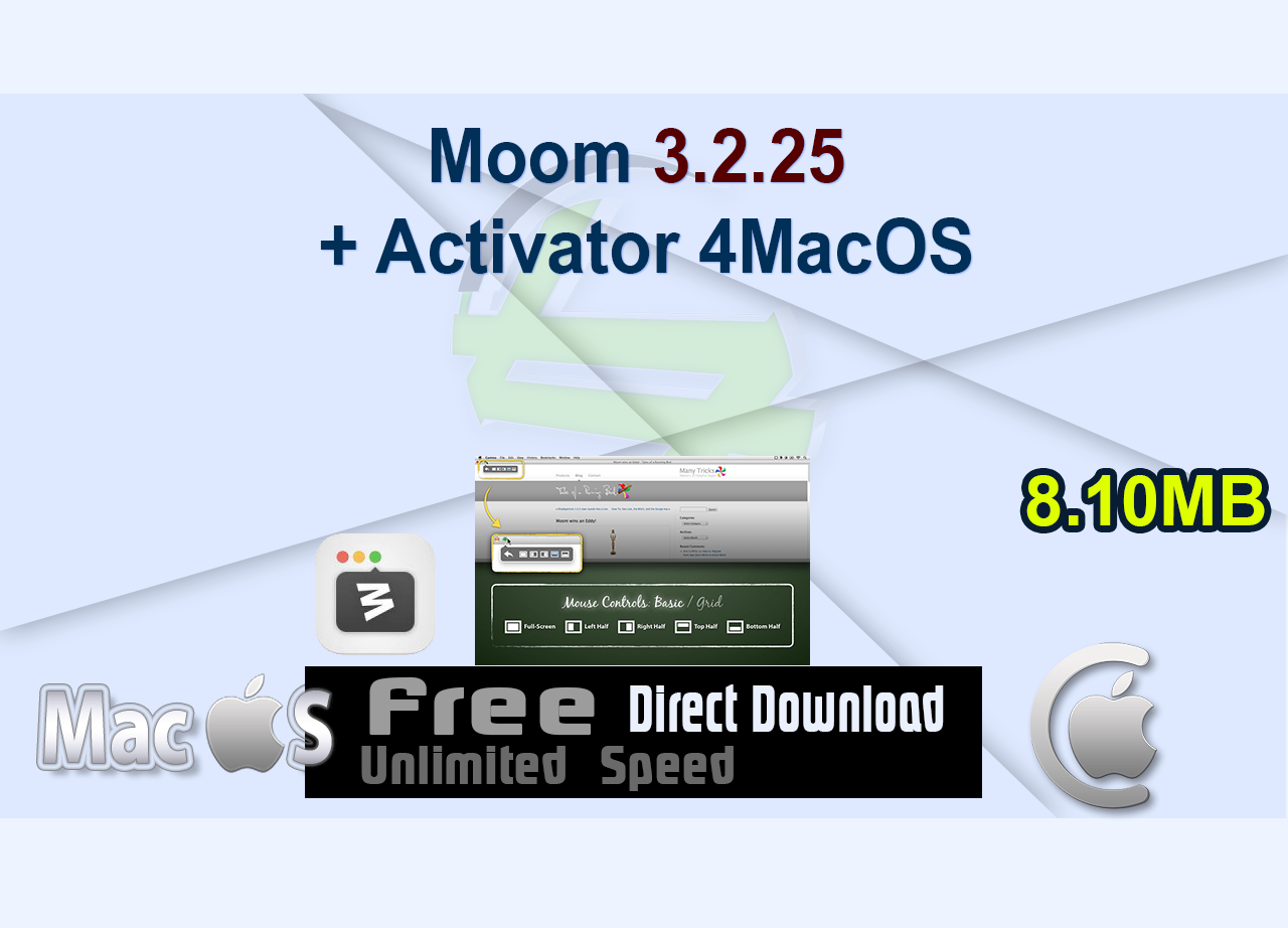 Moom 3.2.25 + Activator 4MacOS