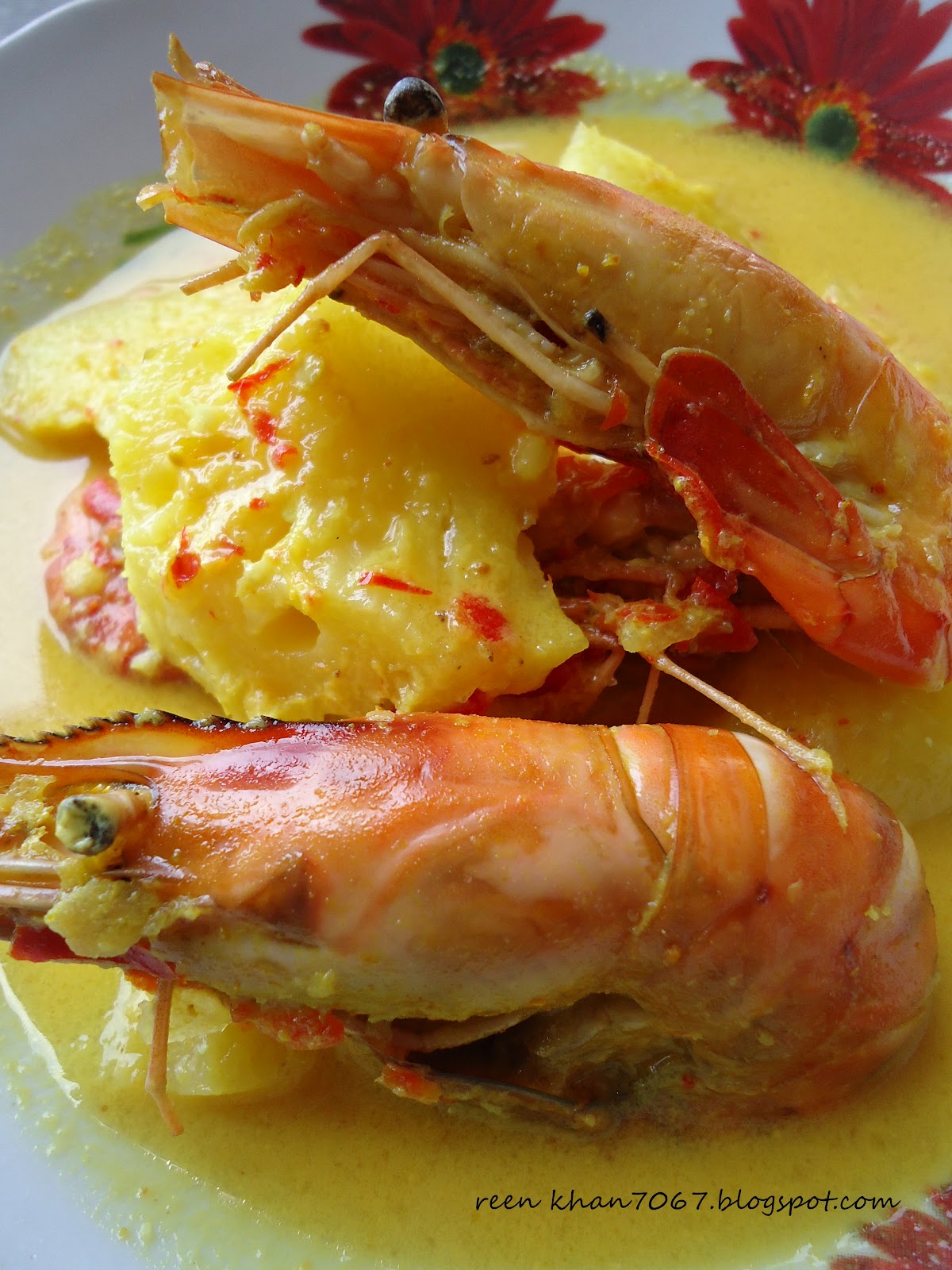 Air Tangan Reen Khan Udang  galah masak  lemak  nenas