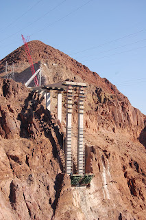 Start of the Bridge in Progress at Hoover Dam