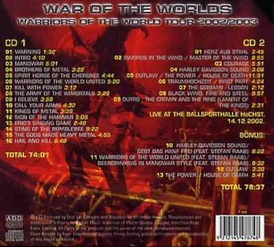 06 - Manowar - Warriors Of The World United 07 - Manowar - Kill With Power